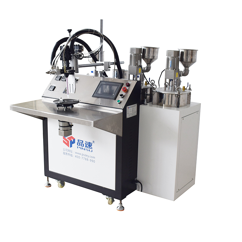 三桶單工位轉(zhuǎn)盤打膠機